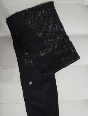lululemon athletica  Black Geometric-Print Joggers